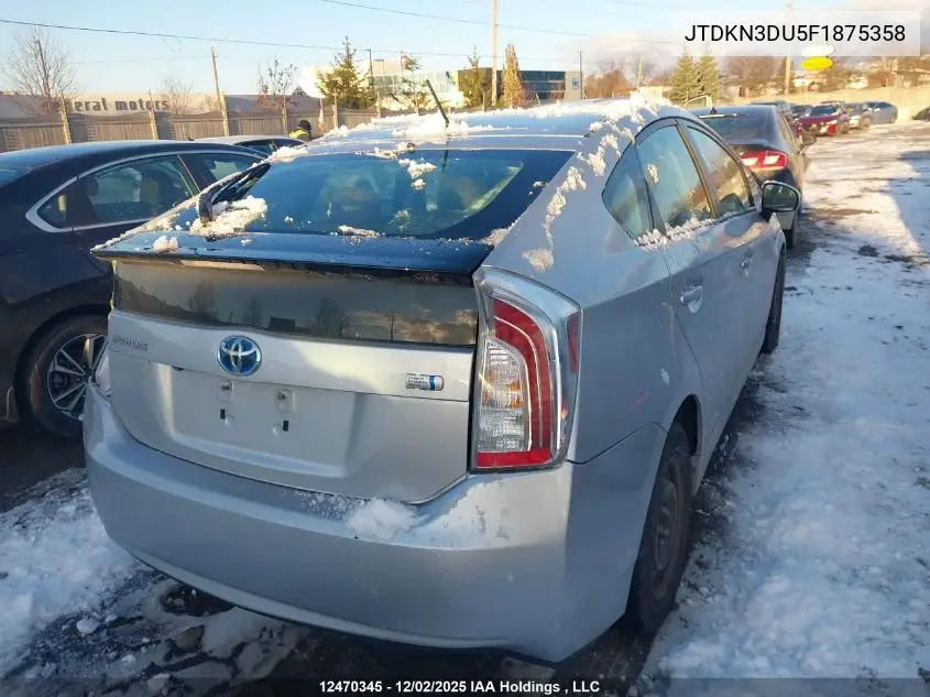 JTDKN3DU5F1875358 2015 Toyota Prius
