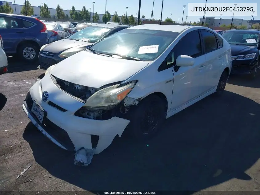 JTDKN3DU2F0453795 2015 Toyota Prius Three