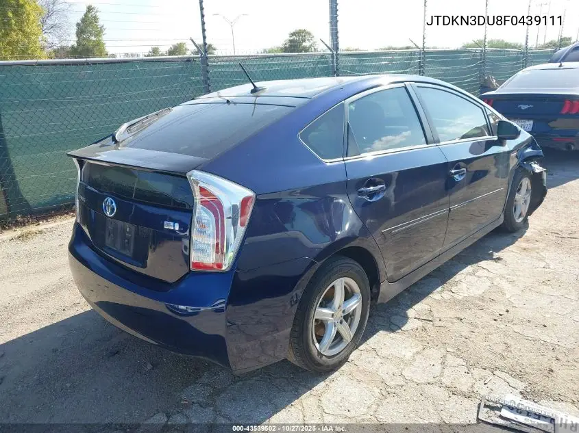 JTDKN3DU8F0439111 2015 Toyota Prius Three