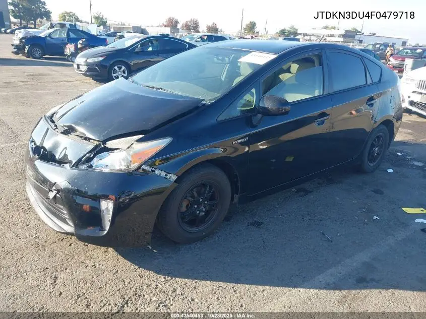 JTDKN3DU4F0479718 2015 Toyota Prius Two