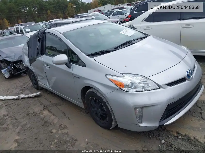 JTDKN3DU2F0448368 2015 Toyota Prius Three