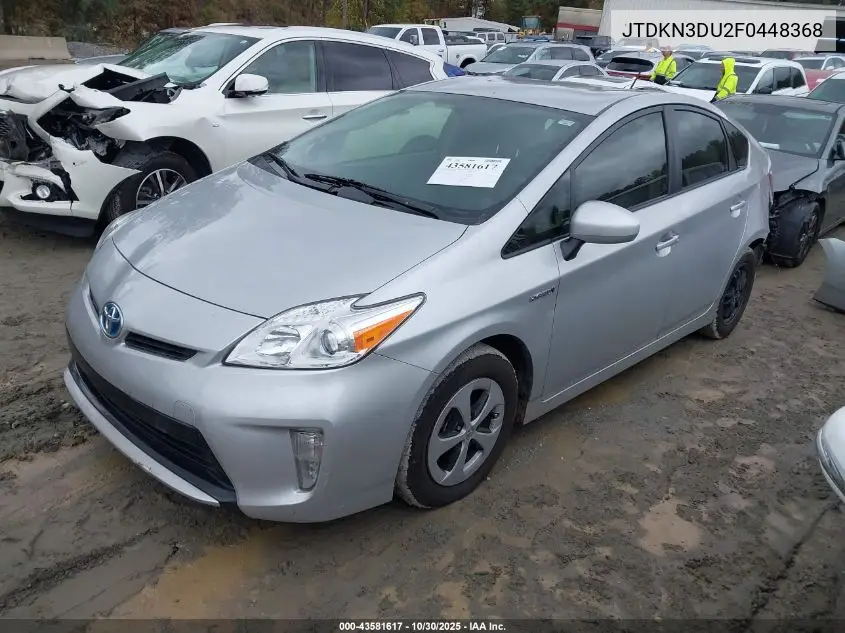 JTDKN3DU2F0448368 2015 Toyota Prius Three