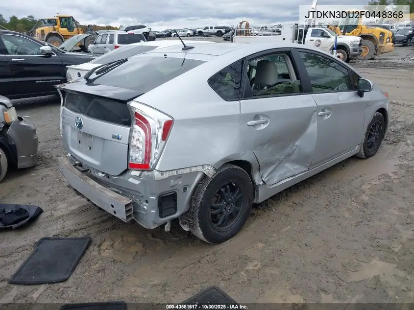 JTDKN3DU2F0448368 2015 Toyota Prius Three