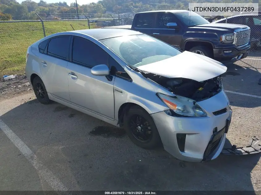 JTDKN3DU6F0437289 2015 Toyota Prius Three
