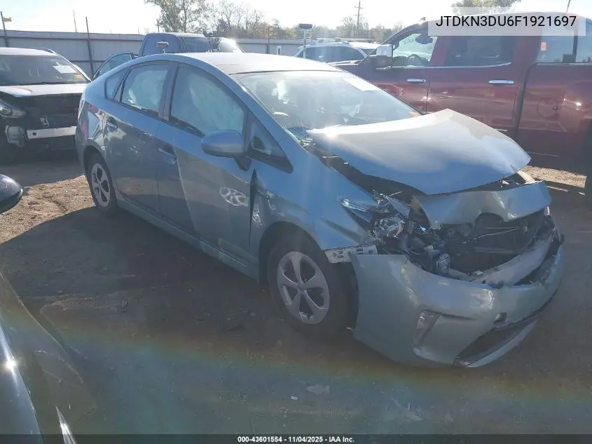 JTDKN3DU6F1921697 2015 Toyota Prius Four