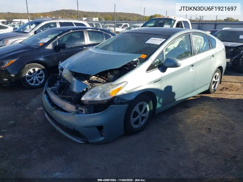 JTDKN3DU6F1921697 2015 Toyota Prius Four