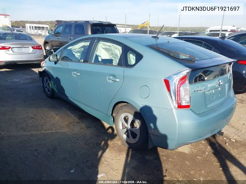 JTDKN3DU6F1921697 2015 Toyota Prius Four