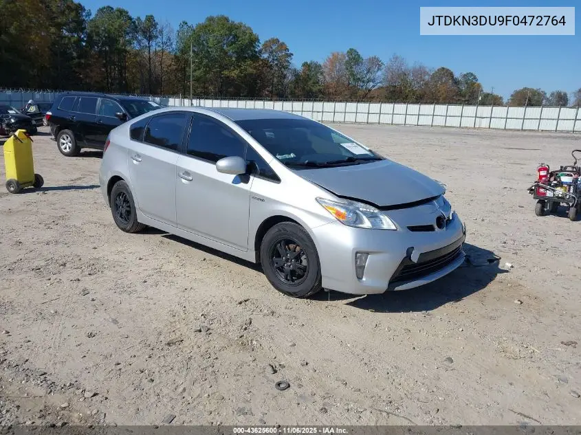 JTDKN3DU9F0472764 2015 Toyota Prius Three