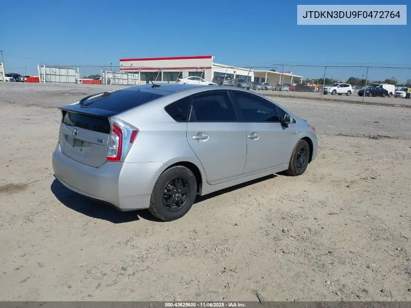 JTDKN3DU9F0472764 2015 Toyota Prius Three