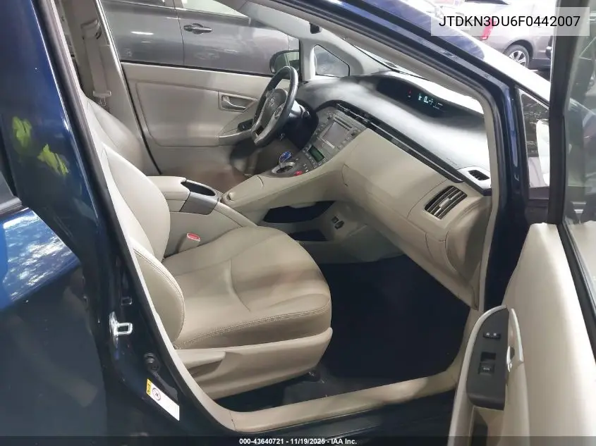 JTDKN3DU6F0442007 2015 Toyota Prius Four