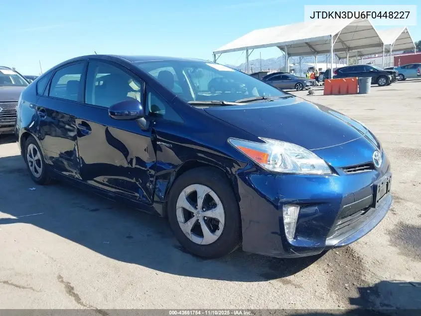 JTDKN3DU6F0448227 2015 Toyota Prius Three