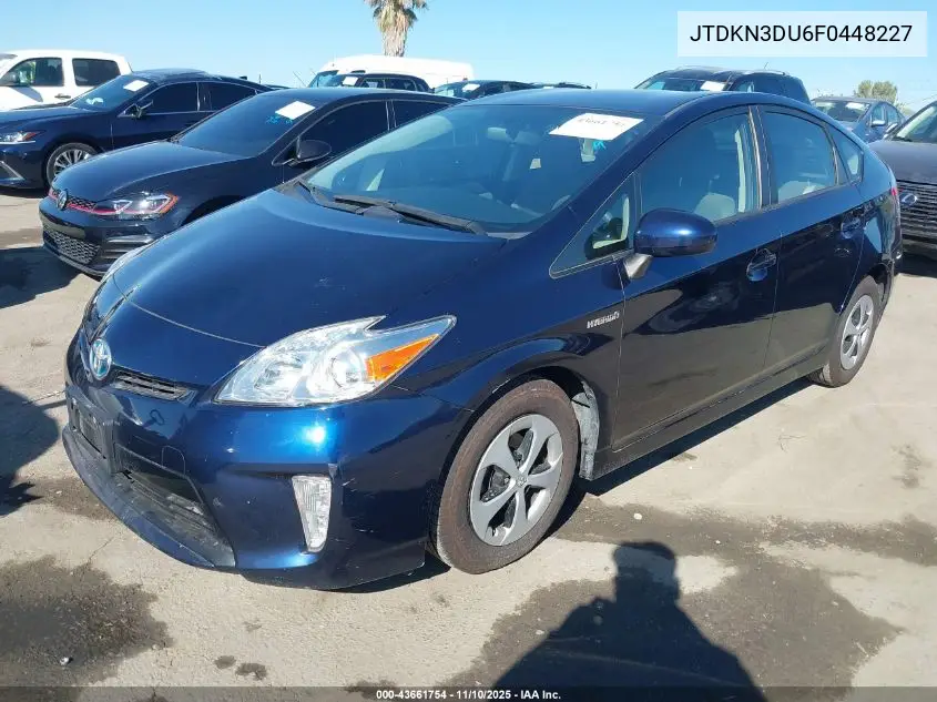 JTDKN3DU6F0448227 2015 Toyota Prius Three