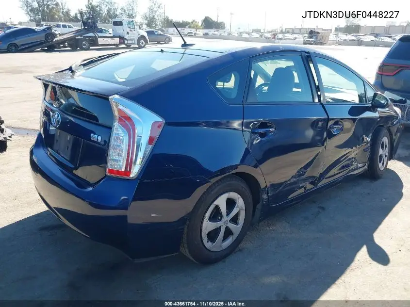 JTDKN3DU6F0448227 2015 Toyota Prius Three