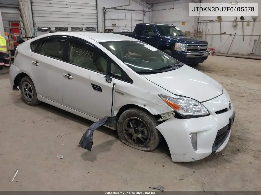 JTDKN3DU7F0405578 2015 Toyota Prius