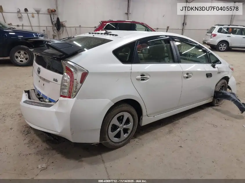 JTDKN3DU7F0405578 2015 Toyota Prius