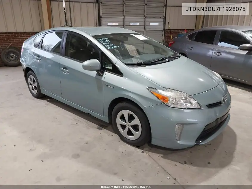 JTDKN3DU7F1928075 2015 Toyota Prius Two