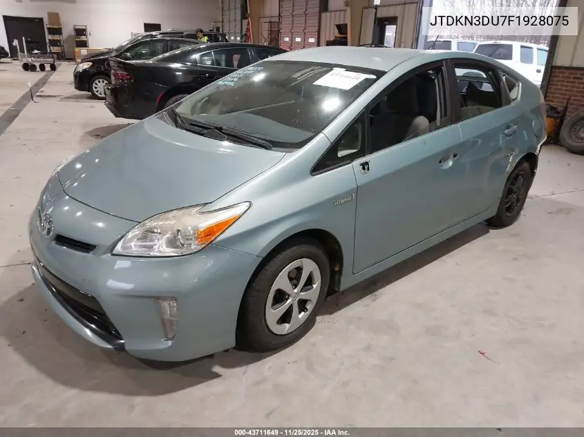 JTDKN3DU7F1928075 2015 Toyota Prius Two