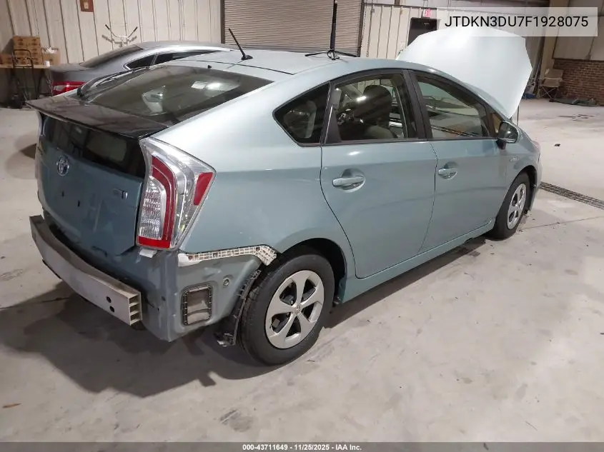 JTDKN3DU7F1928075 2015 Toyota Prius Two