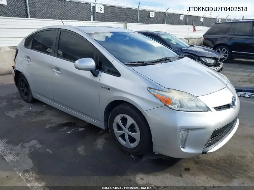 JTDKN3DU7F0402518 2015 Toyota Prius Two