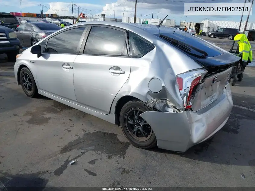 JTDKN3DU7F0402518 2015 Toyota Prius Two