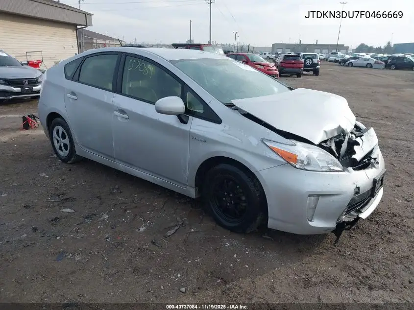 JTDKN3DU7F0466669 2015 Toyota Prius Two