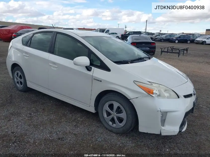 JTDKN3DU8F0400938 2015 Toyota Prius Two