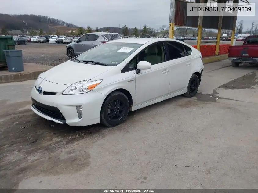 JTDKN3DU7F0409839 2015 Toyota Prius Two