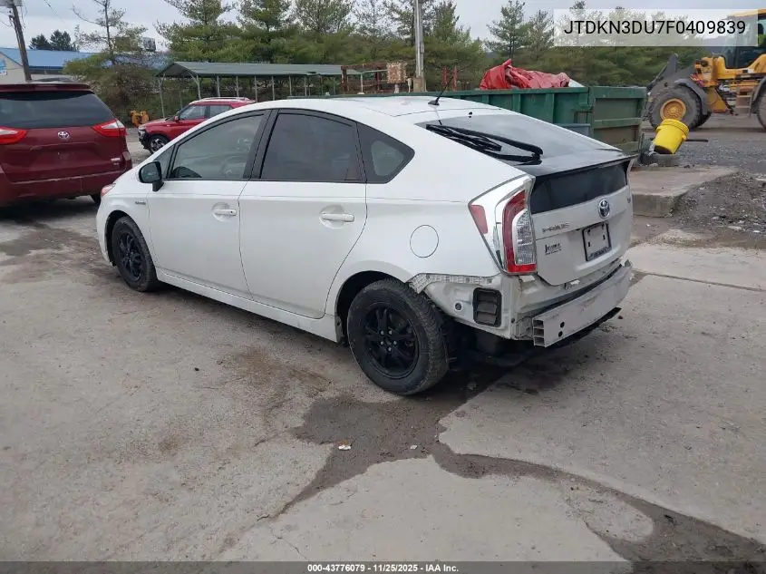 JTDKN3DU7F0409839 2015 Toyota Prius Two