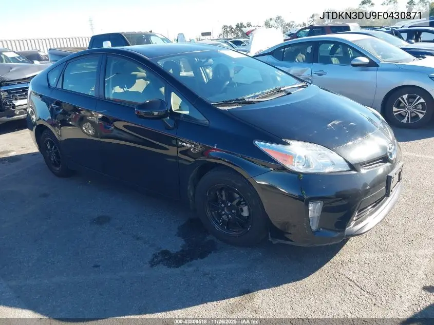 JTDKN3DU9F0430871 2015 Toyota Prius Two