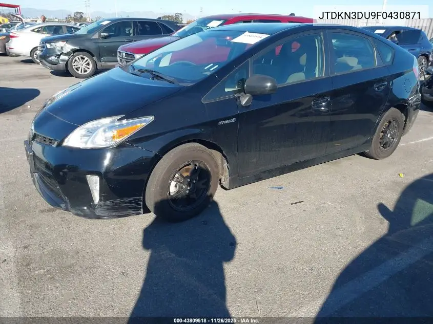 JTDKN3DU9F0430871 2015 Toyota Prius Two
