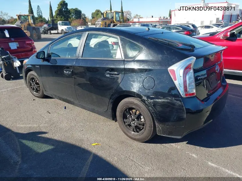 JTDKN3DU9F0430871 2015 Toyota Prius Two