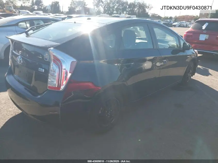 JTDKN3DU9F0430871 2015 Toyota Prius Two