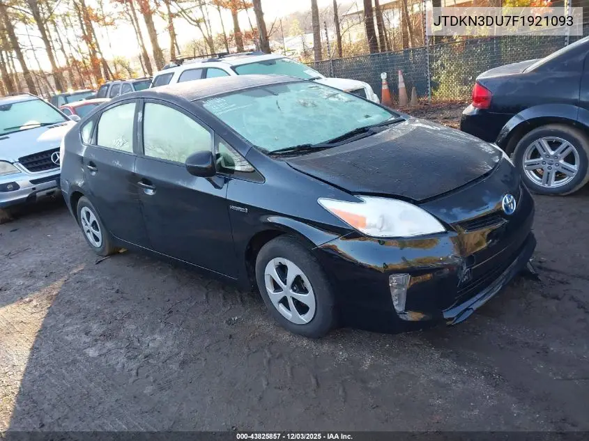 JTDKN3DU7F1921093 2015 Toyota Prius Four