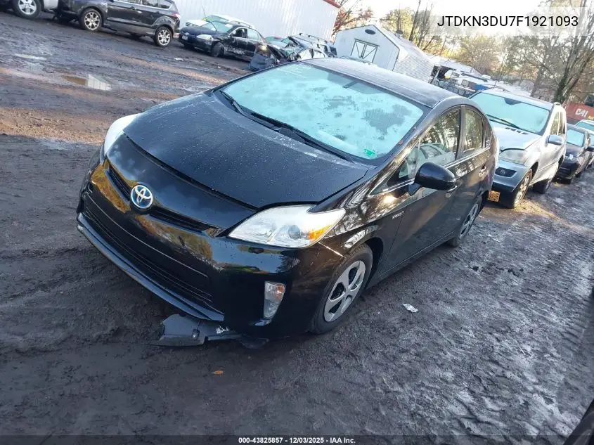 JTDKN3DU7F1921093 2015 Toyota Prius Four