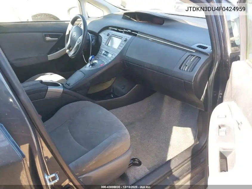 JTDKN3DU4F0424959 2015 Toyota Prius Three