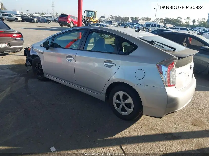 JTDKN3DU7F0430884 2015 Toyota Prius Four
