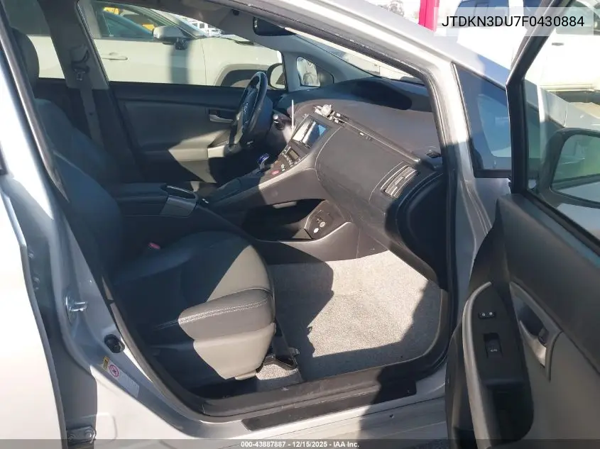 JTDKN3DU7F0430884 2015 Toyota Prius Four