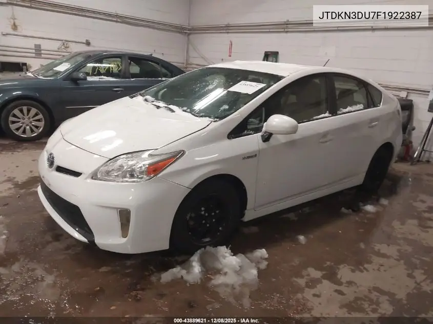 JTDKN3DU7F1922387 2015 Toyota Prius Four