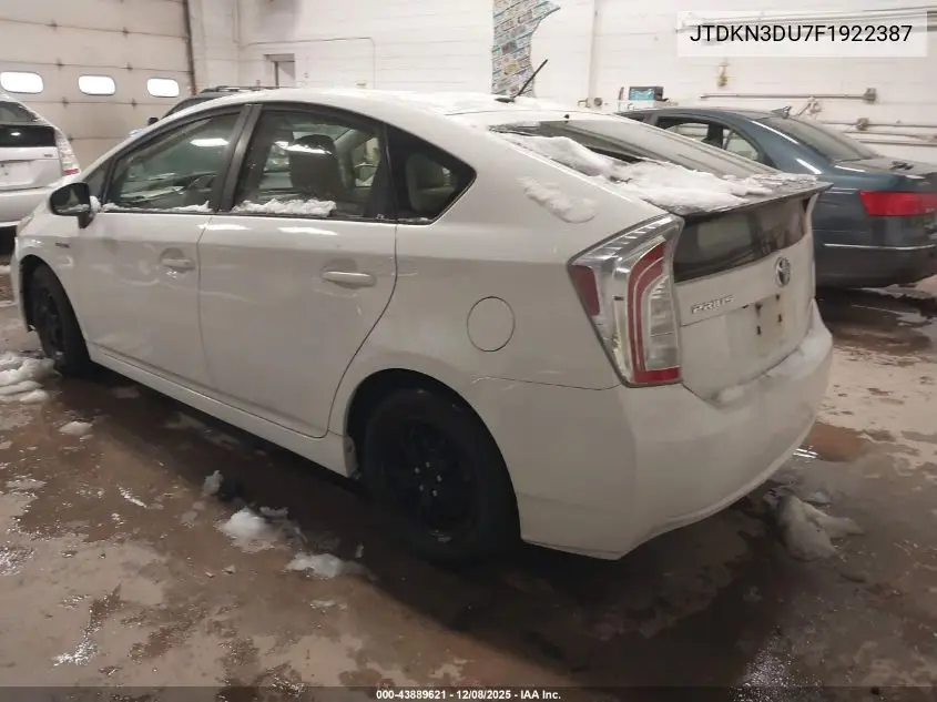 JTDKN3DU7F1922387 2015 Toyota Prius Four
