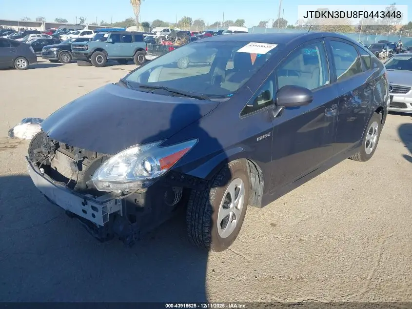 JTDKN3DU8F0443448 2015 Toyota Prius Two