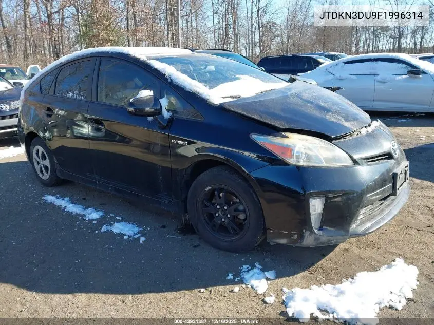 JTDKN3DU9F1996314 2015 Toyota Prius Two