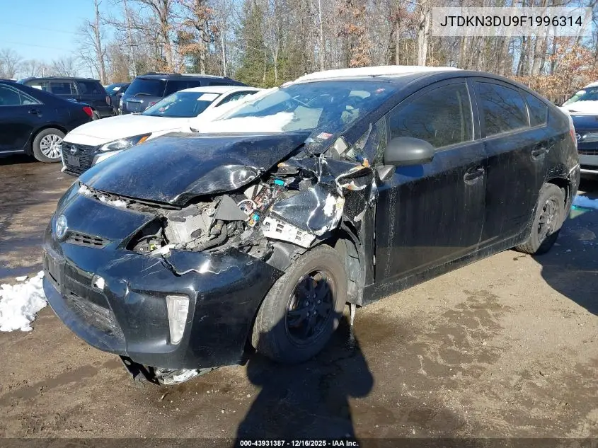JTDKN3DU9F1996314 2015 Toyota Prius Two