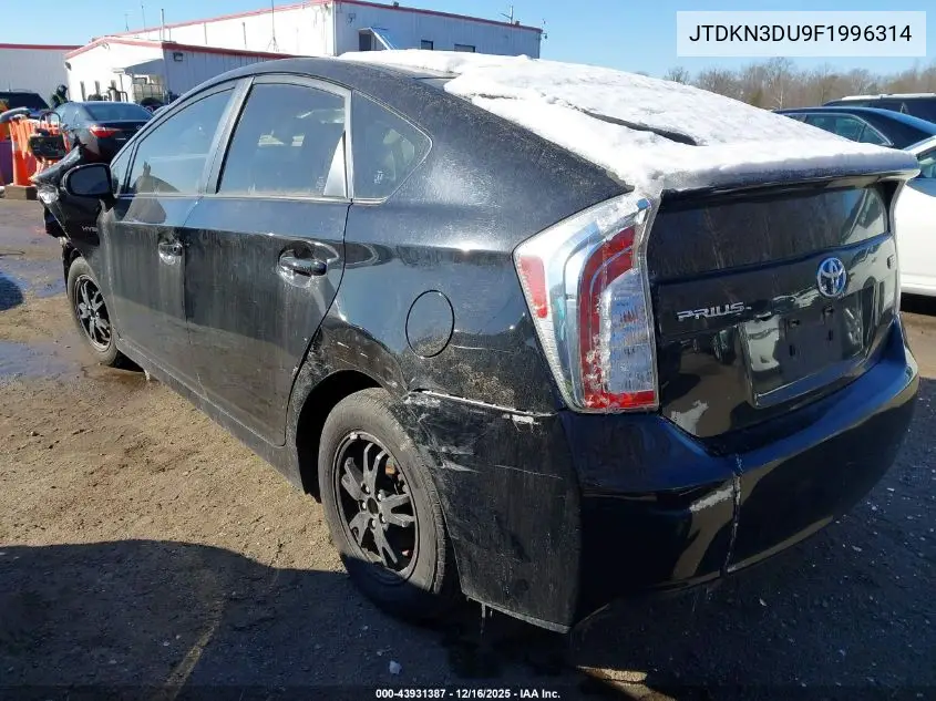 JTDKN3DU9F1996314 2015 Toyota Prius Two