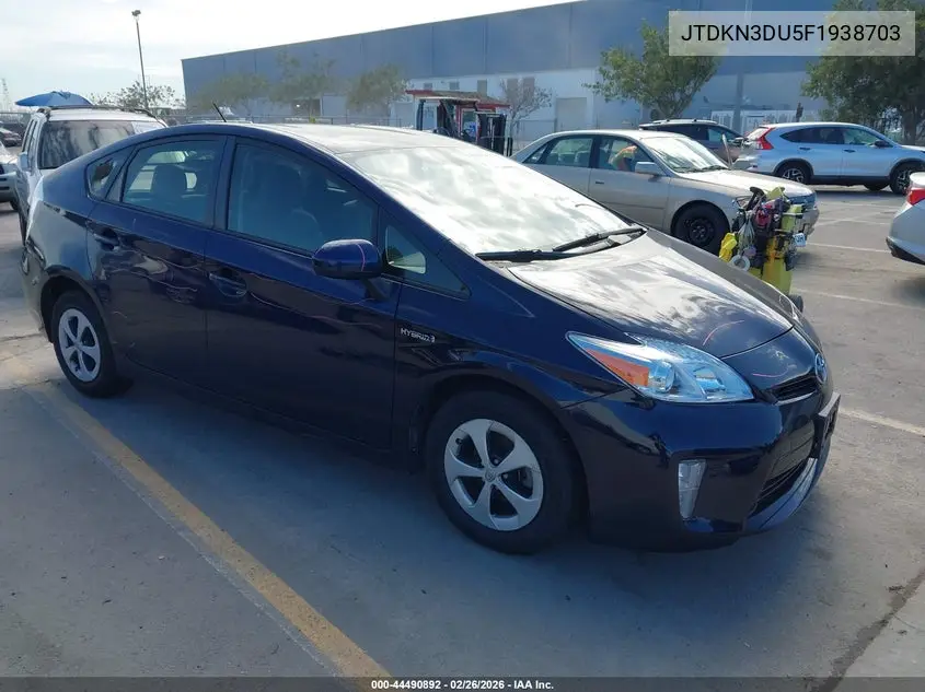 JTDKN3DU5F1938703 2015 Toyota Prius Two