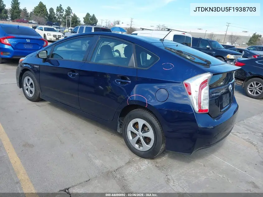 JTDKN3DU5F1938703 2015 Toyota Prius Two