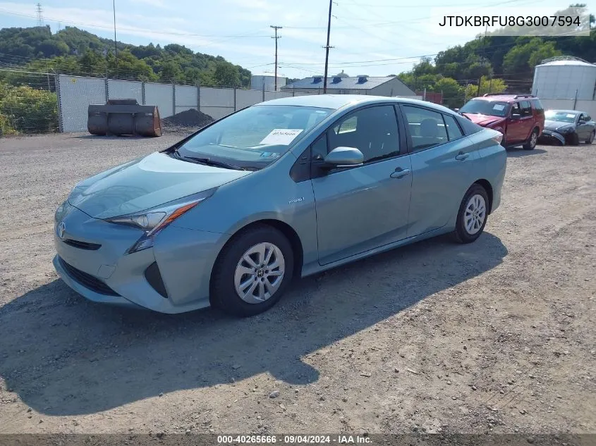 2016 Toyota Prius Two VIN: JTDKBRFU8G3007594 Lot: 40265666