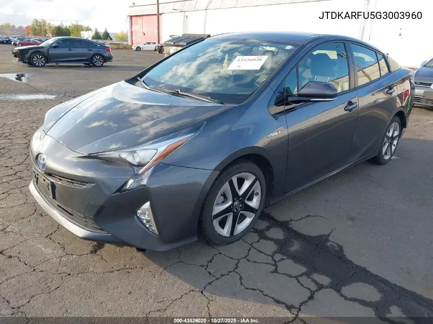 JTDKARFU5G3003960 2016 Toyota Prius Three Touring