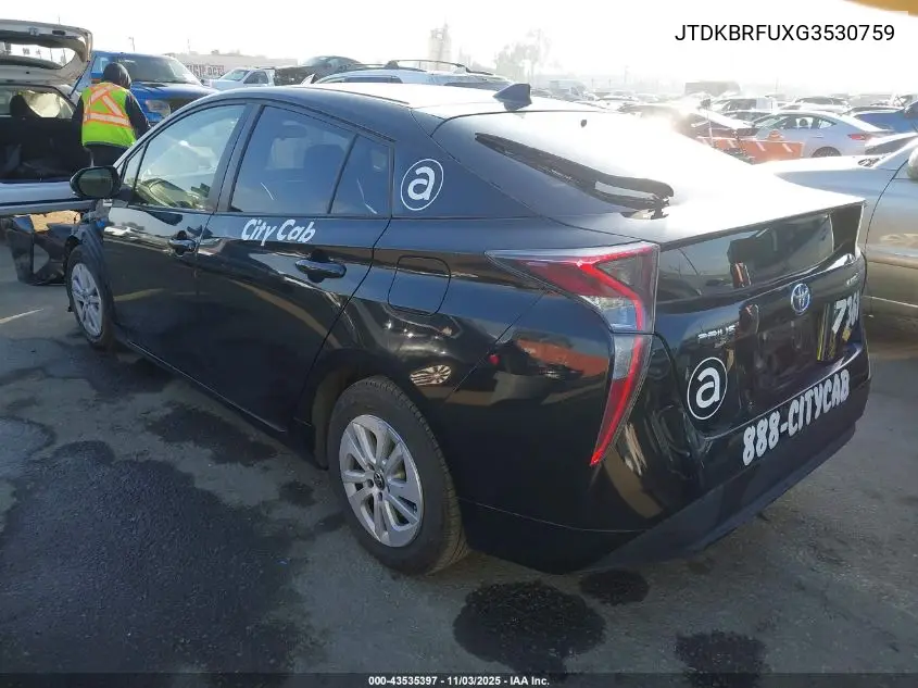JTDKBRFUXG3530759 2016 Toyota Prius Two