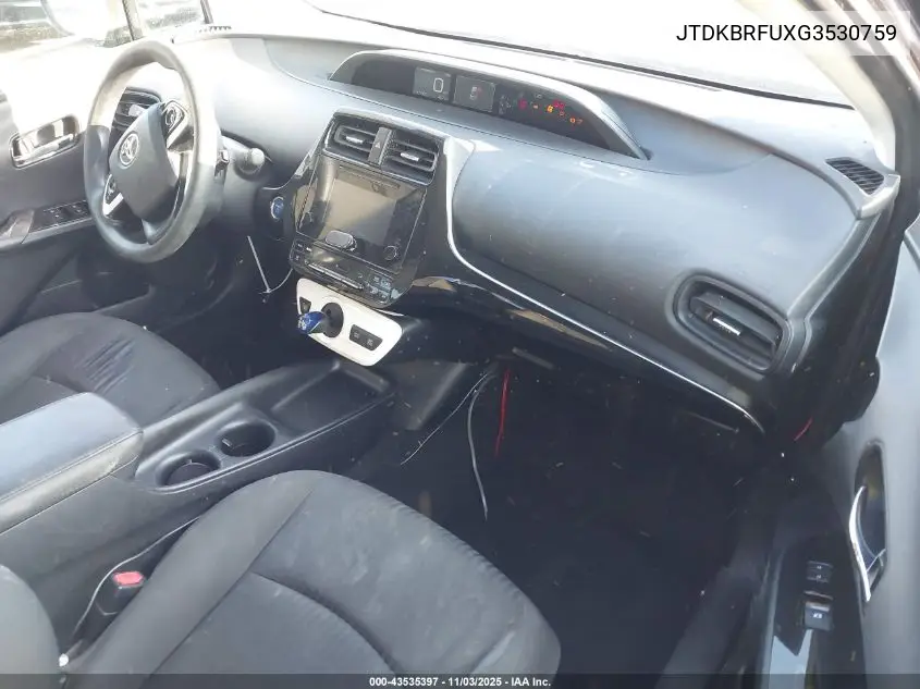 JTDKBRFUXG3530759 2016 Toyota Prius Two