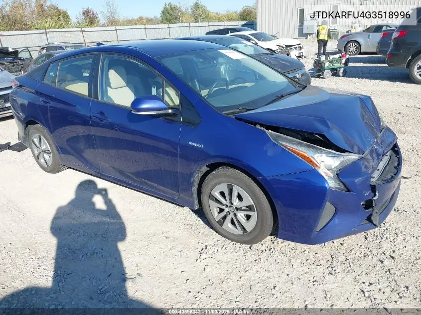 JTDKARFU4G3518996 2016 Toyota Prius Four